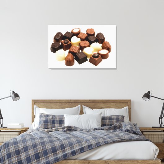 Belgische chocolade canvas afdruk (Insitu (Slaapkamer))
