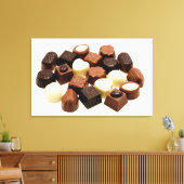 Belgische chocolade canvas afdruk (Insitu (Woonkamer))