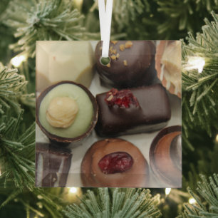 Belgische chocolade glas ornament