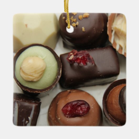 Belgische chocolade keramisch ornament (Voorkant)