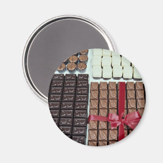 Belgische chocolade magneet (Voorkant / Achterkant)