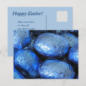 Belgische chocolade paaseieren feestdagenkaart (Voorkant / Achterkant)