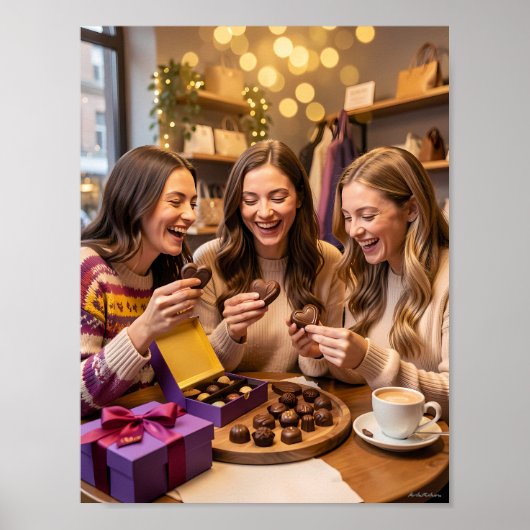 Belgische chocolade-verzamelingsglow-poster poster (Voorkant)