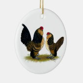 Belgische d'Anvers Bantams:  Kwartel Keramisch Ornament (Rechts)