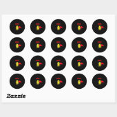 Belgische Duivels Voetbal Ronde Sticker (Vel)