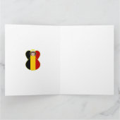 Belgische engel kerstvlag gepersonaliseerd kaart (Binnen)