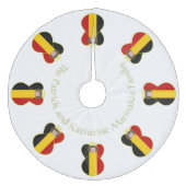 Belgische engel vlag Kerstmis Fleece Kerstboom Rok (Voorkant)