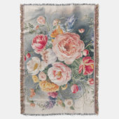 Belgische Floral Elegance Deken (Voorkant Verticaal)