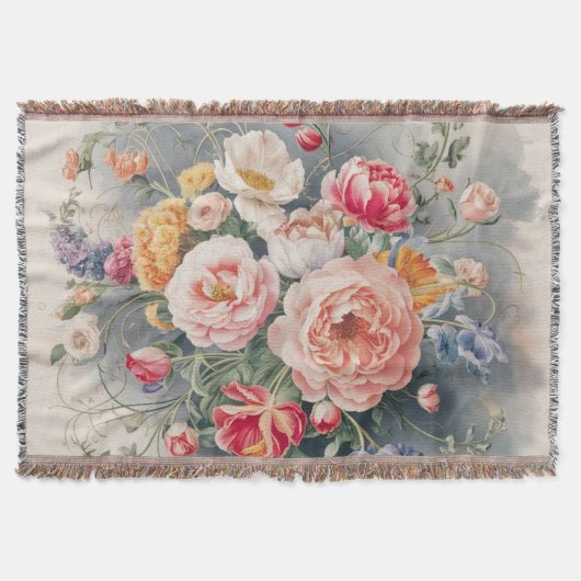 Belgische Floral Elegance Deken (Voorkant)