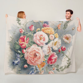Belgische Floral Elegance Fleece Deken