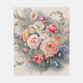 Belgische Floral Elegance Fleece Deken