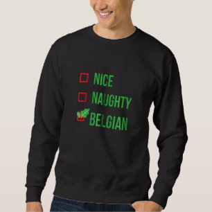 Belgische Funny Belgium Pajama Kerstmis Trui
