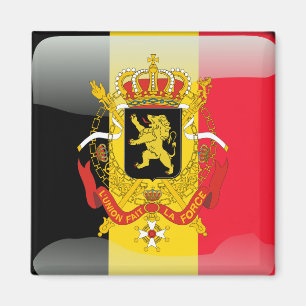 Belgische glanzende vlag magneet
