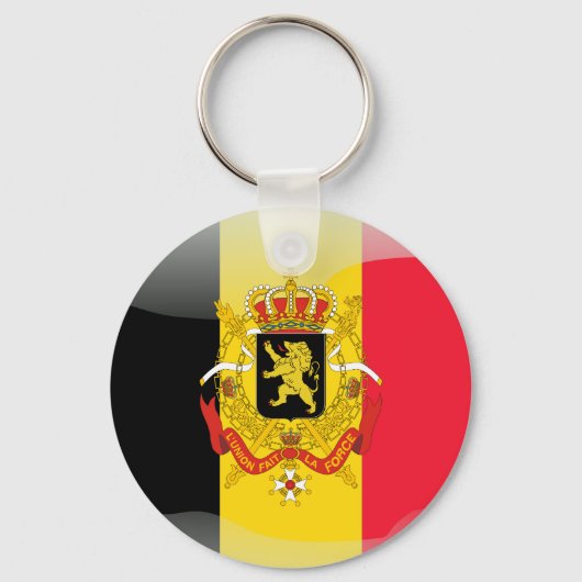 Belgische glanzende vlag sleutelhanger (Voorkant)