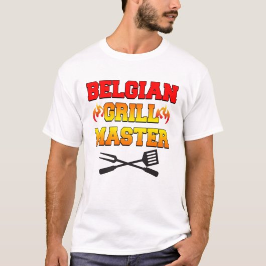 Belgische grillmeester t-shirt (Voorkant)