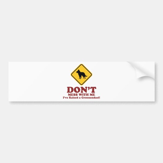 Belgische Groenendael Bumpersticker (Voorkant)