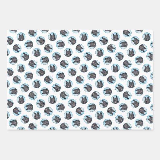 Belgische Groenendael Herdershond Zwarte Schilderh Inpakpapier Vel (Voorkant 2)