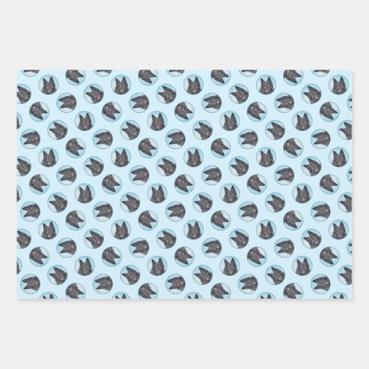 Belgische Groenendael Herdershond Zwarte Schilderh Inpakpapier Vel (Voorkant)