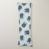 Belgische Groenendael Herdershond Zwarte Schilderh Lichaamskussen (Voorkant Verticaal)