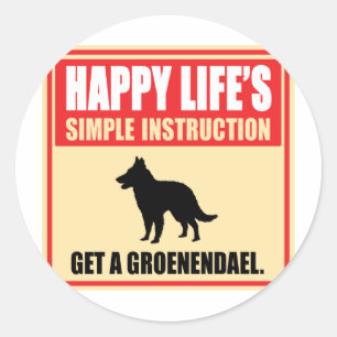 Belgische Groenendael Ronde Sticker