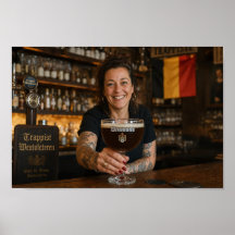 Belgische herberg toast door de bardame poster