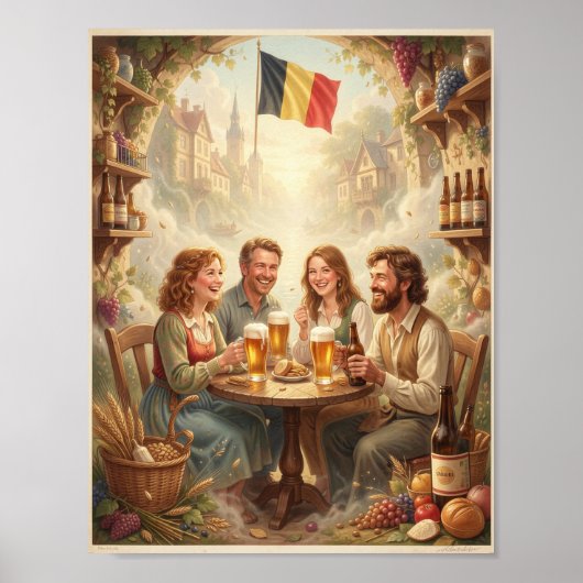 Belgische herberg vreugde en vriendschap poster (Voorkant)