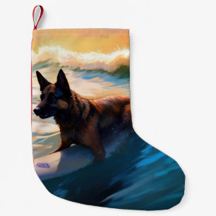 Belgische herder  Branding Schilderen  Kleine Kerstsok