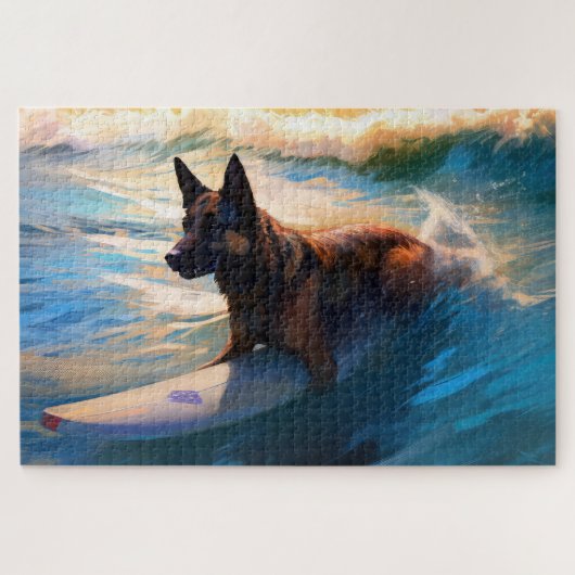 Belgische Herder  Branding Schilderen Legpuzzel (Horizontaal)