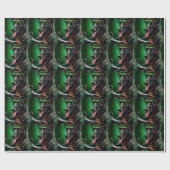 Belgische herder die fiets rijdt op St. Patrick's Cadeaupapier (Vlak)