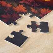 Belgische herder Gotische bos Halloween-kunst Legpuzzel (Zijkant)