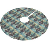 Belgische Herder Hond Rijden Motorfiets Kerstmis Kerstboom Rok (Gekanteld)