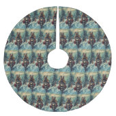 Belgische Herder Hond Rijden Motorfiets Kerstmis Kerstboom Rok (Voorkant)