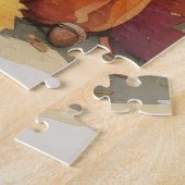 Belgische Herder in Herfstbladeren Dankzegging Kun Legpuzzel (Zijkant)