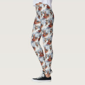 Belgische herder in slee laat het sneeuwen Kerstmi Leggings (Links)
