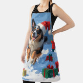 Belgische Herder Kerstfeest Sneeuwscène Schort (Insitu)