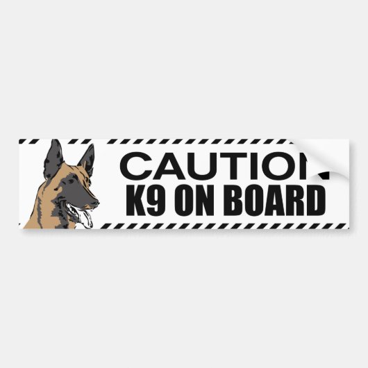 Belgische herder - Malinois Bumpersticker (Voorkant)