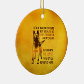 Belgische herder - Malinois - ware krijger Keramisch Ornament (Rechts)