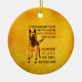 Belgische herder - Malinois - ware krijger Keramisch Ornament (Voorkant)