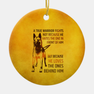 Belgische herder - Malinois - ware krijger Keramisch Ornament