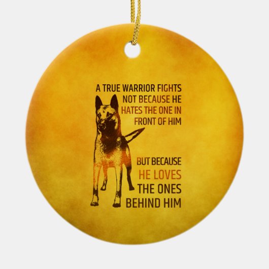 Belgische herder - Malinois - ware krijger Keramisch Ornament (Voorkant)