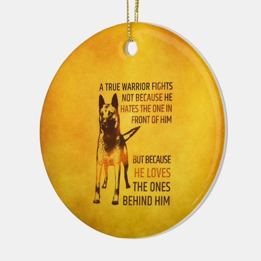 Belgische herder - Malinois - ware krijger Keramisch Ornament (Links)
