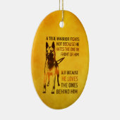 Belgische herder - Malinois - ware krijger Keramisch Ornament (Rechts)