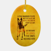 Belgische herder - Malinois - ware krijger Keramisch Ornament (Voorkant)