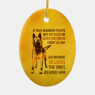 Belgische herder - Malinois - ware krijger Keramisch Ornament