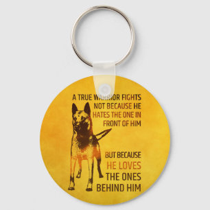 Belgische herder - Malinois - ware krijger Sleutelhanger