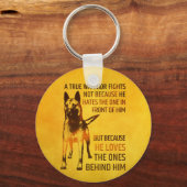 Belgische herder - Malinois - ware krijger Sleutelhanger (Voorkant)