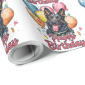 Belgische Herder met Ballonnen Cadeaupapier (Rol Hoek)