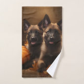 Belgische Herder Puppy Herfst Delight Pompoen Bad Handdoek (Handdoek)
