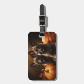 Belgische Herder Puppy Herfst Delight Pompoen Bagagelabel (Voorkant verticaal)