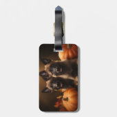 Belgische Herder Puppy Herfst Delight Pompoen Bagagelabel (Achterkant verticaal)